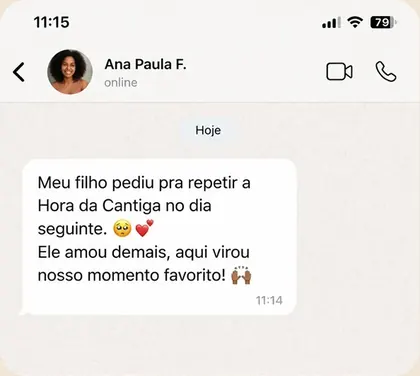 Depoimento de mãe usando o Kit do Almoço sem Tela